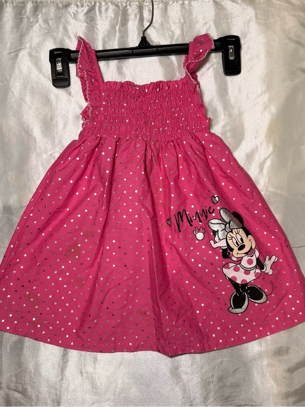 Disney Baby: Minie Mouse Dress Hot Pink Polka Dot Size 24M